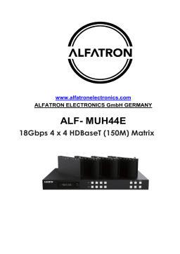 ALFAtron ALF- MUH44E Manual