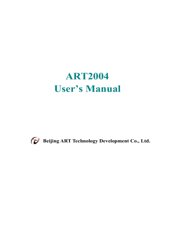 Art 2004 User Manual | Manualzz