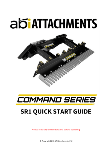 ABI Attachments COMMAND SR1 Quick Start Manual | Manualzz