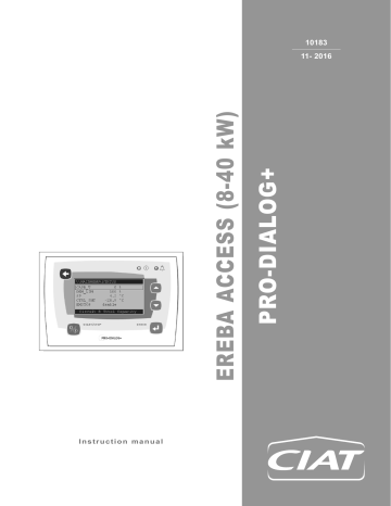 CIAT PRO-DIALOG+ Instruction Manual | Manualzz