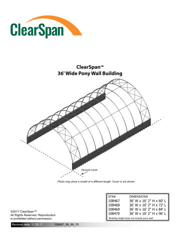 ClearSpan 36' Wide Pony Wall Building Instruction Manual | Manualzz