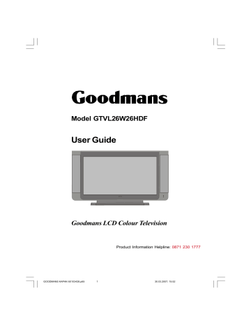 Goodmans GTVL26W26HDF User Manual | Manualzz