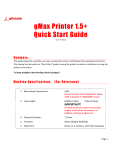 gCreate gMax Printer 1.5+ Quick Start Manual