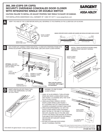 Assa Abloy SARGENT 268 Series Manual | Manualzz