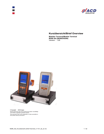 ACD GRUPPE DS266, M266 Series Brief Overview | Manualzz