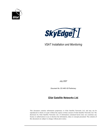 Gilat Satellite Networks SkyEdge II Installation Manual | Manualzz