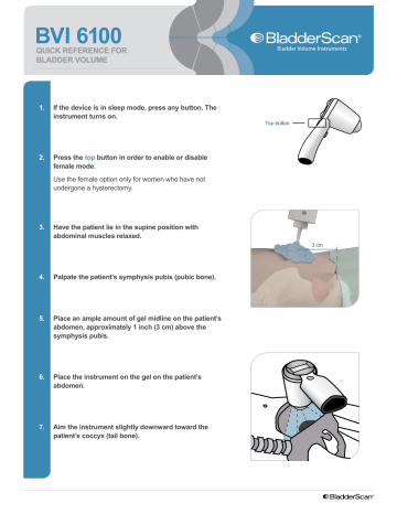 BLADDERSCAN BVI 6100 Quick Reference | Manualzz