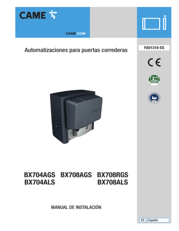 CAME BX708ALS Installation manual | Manualzz