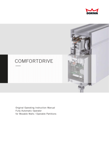 Dorma COMFORTDRIVE HSW Original Operating Instruction Manual | Manualzz