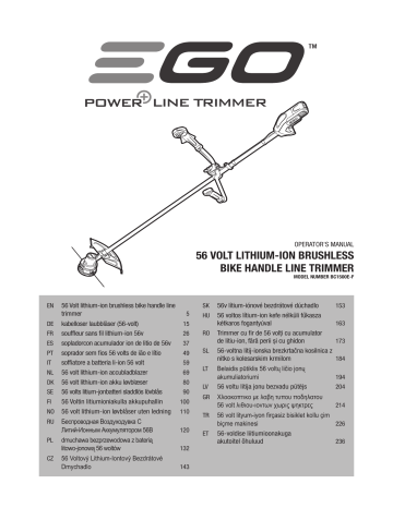 EGO POWER Series Operator's Manual | Manualzz