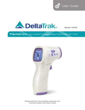 DeltaTRAK CK-T1501 User Manual | Manualzz DeltaTRAK CK-T1501 User Manual | Manualzz