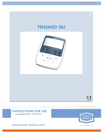 Enraf Nonius TENSMED S82 Instructions for use | Manualzz