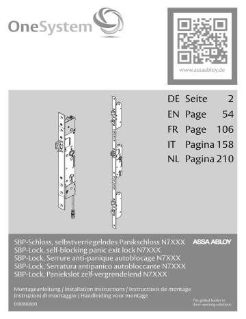 Assa Abloy OneSystem N7 Serie Montageanleitung | Manualzz