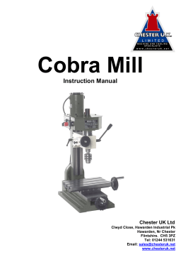 CHESTER Cobra Mill Instruction Manual