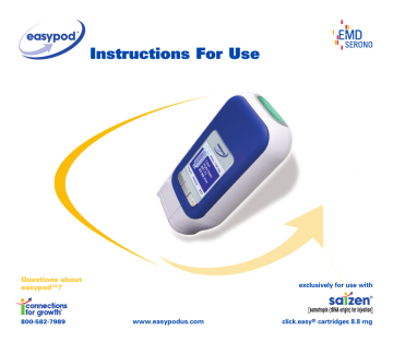 EMD Serono Easypod Instructions For Use Manual | Manualzz