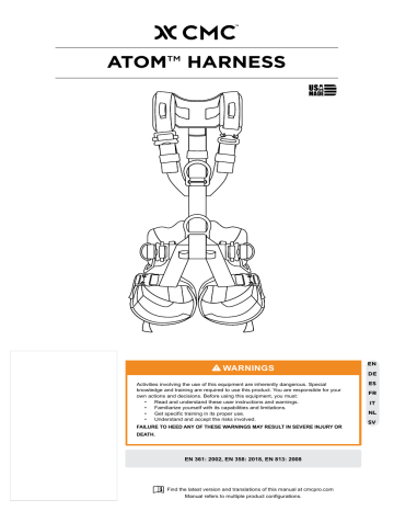 CMC ATOM HARNESS Manual | Manualzz