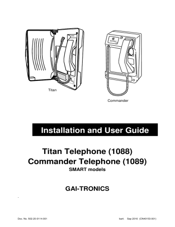 GAI-Tronics Commander SMART User guide | Manualzz