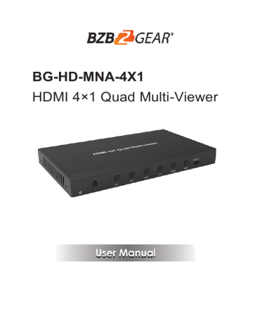 BZB Gear BG-HD-MNA-4X1 User Manual | Manualzz