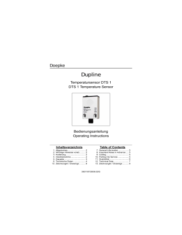 Doepke Dupline DTS 1 Operating Instructions Manual | Manualzz