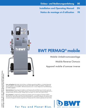 BWT PERMAQ Mobile 350 Installation And Operating Manual | Manualzz