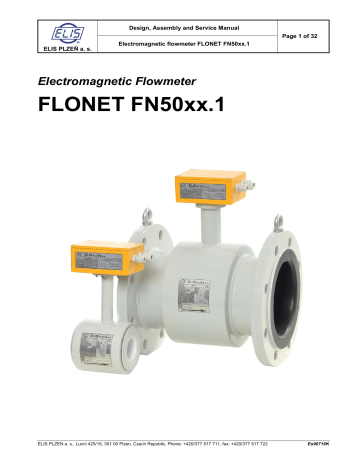 6. FLOWMETER INSTALLATION AND OPERATIONAL START. Elis FLONET FN50 Series | Manualzz