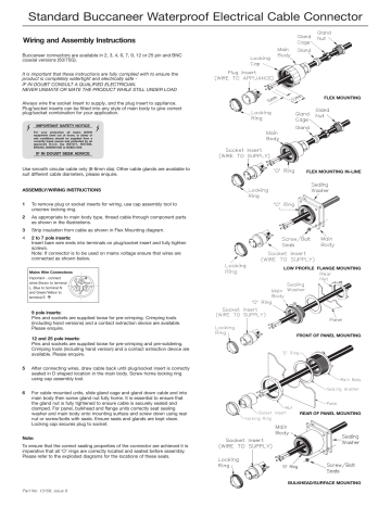 Bulgin Buccaneer Series Wiring And Assembly Instructions | Manualzz