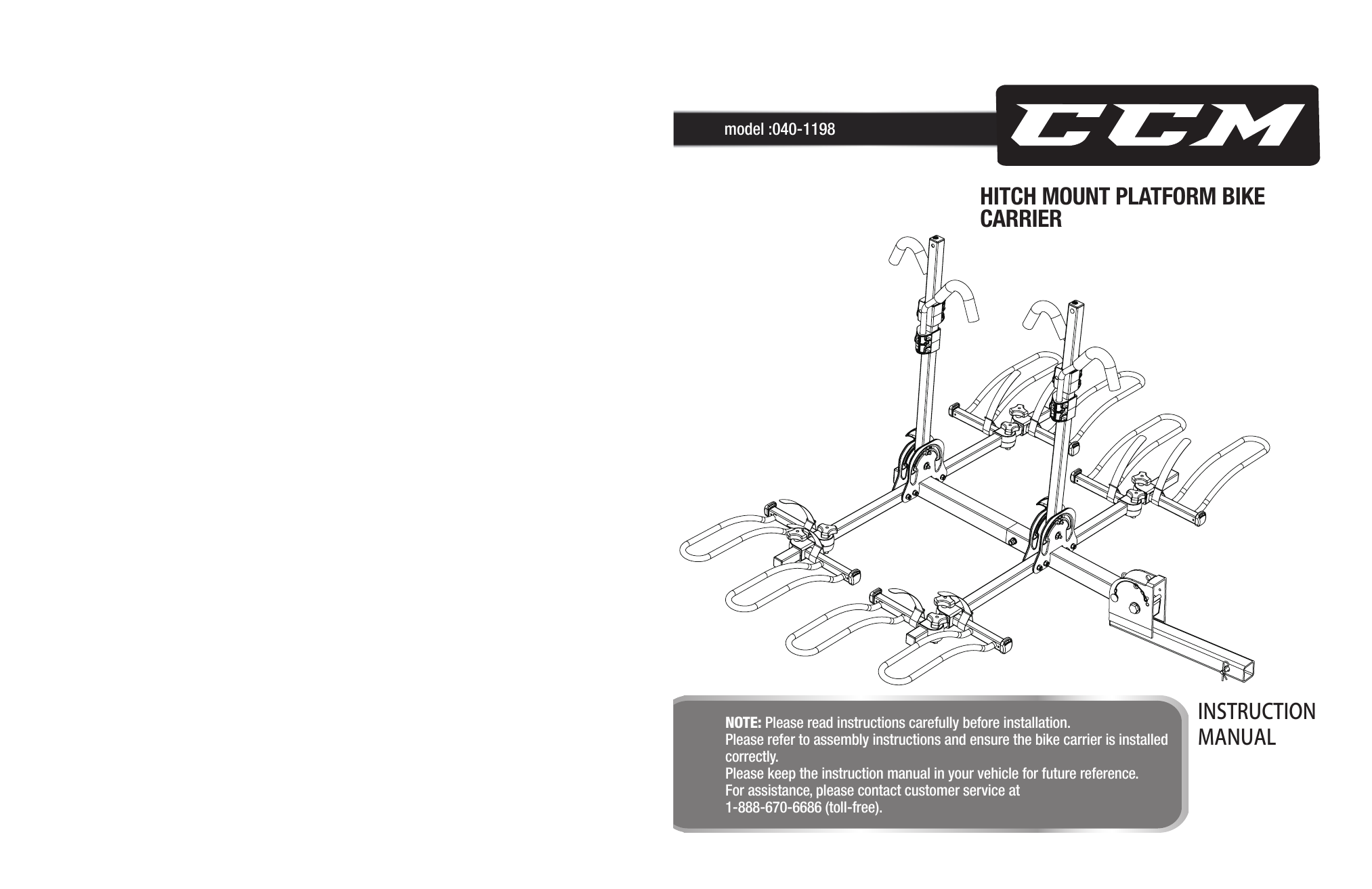 Ccm hitch mount mast best sale bike carrier