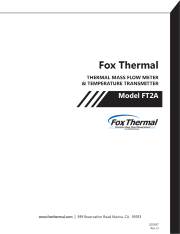 Fox Thermal FT2A Instruction Manual | Manualzz