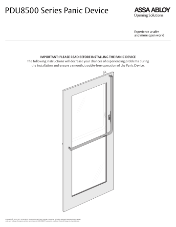 Assa Abloy PDU8500 Series Manual | Manualzz