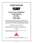 Flory 860 Operator's Manual
