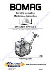 Bomag BPR 35/42 D Operating Instructions, Maintenance Instructions