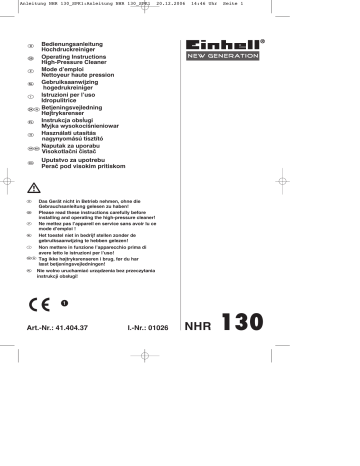 EINHELL NEW GENERATION NHR 130 Operating Instructions Manual | Manualzz