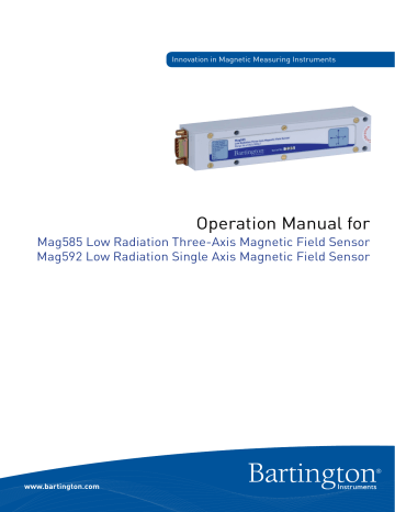 Bartington Mag592 Operation Manual | Manualzz