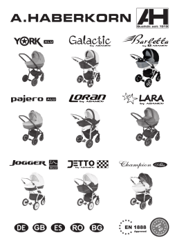 ADAMEX Barletta, Galactic, Jogger ALU, LARA, LORAN, pajero ALU Manual