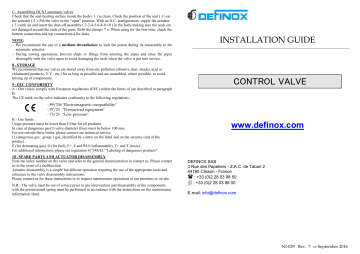 Definox DCX3 Installation Manuals | Manualzz