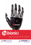 BeBionic bebionic3 Technical Information