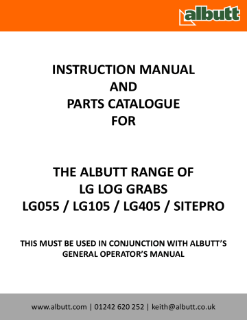 albutt LG055, LG405 Instruction Manual And Parts Catalogue | Manualzz