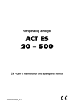 FRIULAIR ACT ES 20-500 User Maintenance Manual And Spare Parts