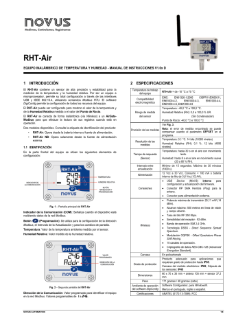 Novus RHT-Air Manual de usuario | Manualzz