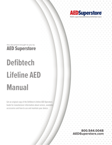 Defibtech Lifeline/ReviveR DDU-100 User Manual | Manualzz