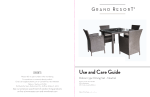 GRAND RESORT Osborn 5pc Dining Set D71 M20180 Use And Care Manual