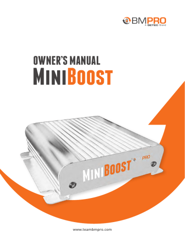 BMPRO MiniBoost Owner's Manual | Manualzz