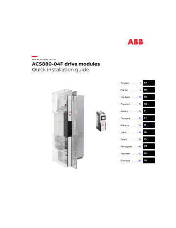 ABB ACS880-04F Quick Installation Manual | Manualzz