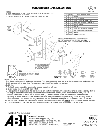 ABH 6000 Series Installation Instructions | Manualzz