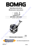 Bomag BPR 25/32, BPR 25/40 Operating Instructions Manual