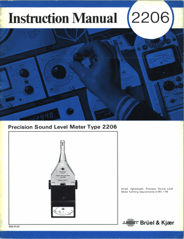 Bruel & Kjaer INSTRUCTION MANUAL 1022 Français