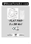 BoomToneDJ FLAT PAR 5X5W 4IN1 SET User manual