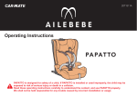 Car Mate AILEBEBE PAPATTO Operating Instructions Manual