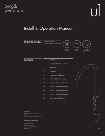 Borg & Overstrom U1 Install & Operation Manual | Manualzz