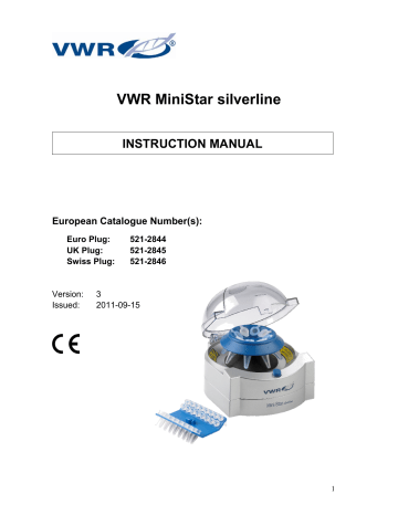 VWR MiniStar silverline Bedienungsanleitung | Manualzz